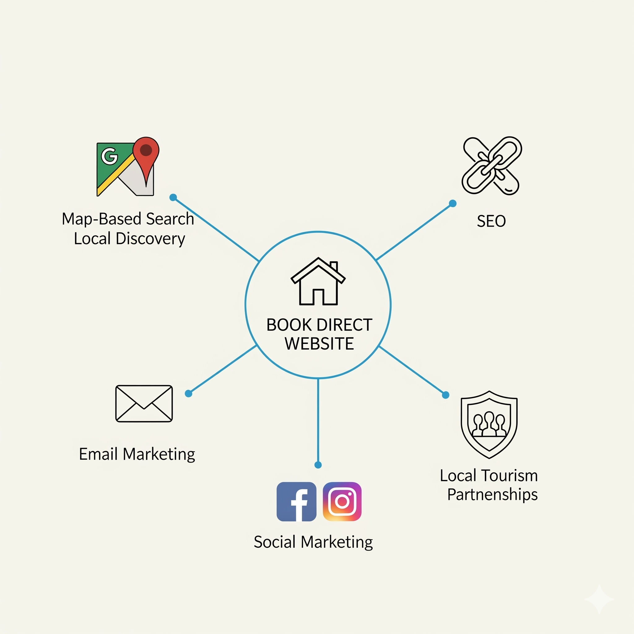 Where is the best place to market your property for direct bookings?