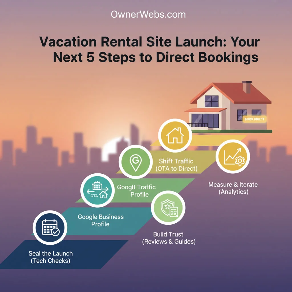 Vacation Rental Site Launch: Your Next 5 Steps to Direct Bookings