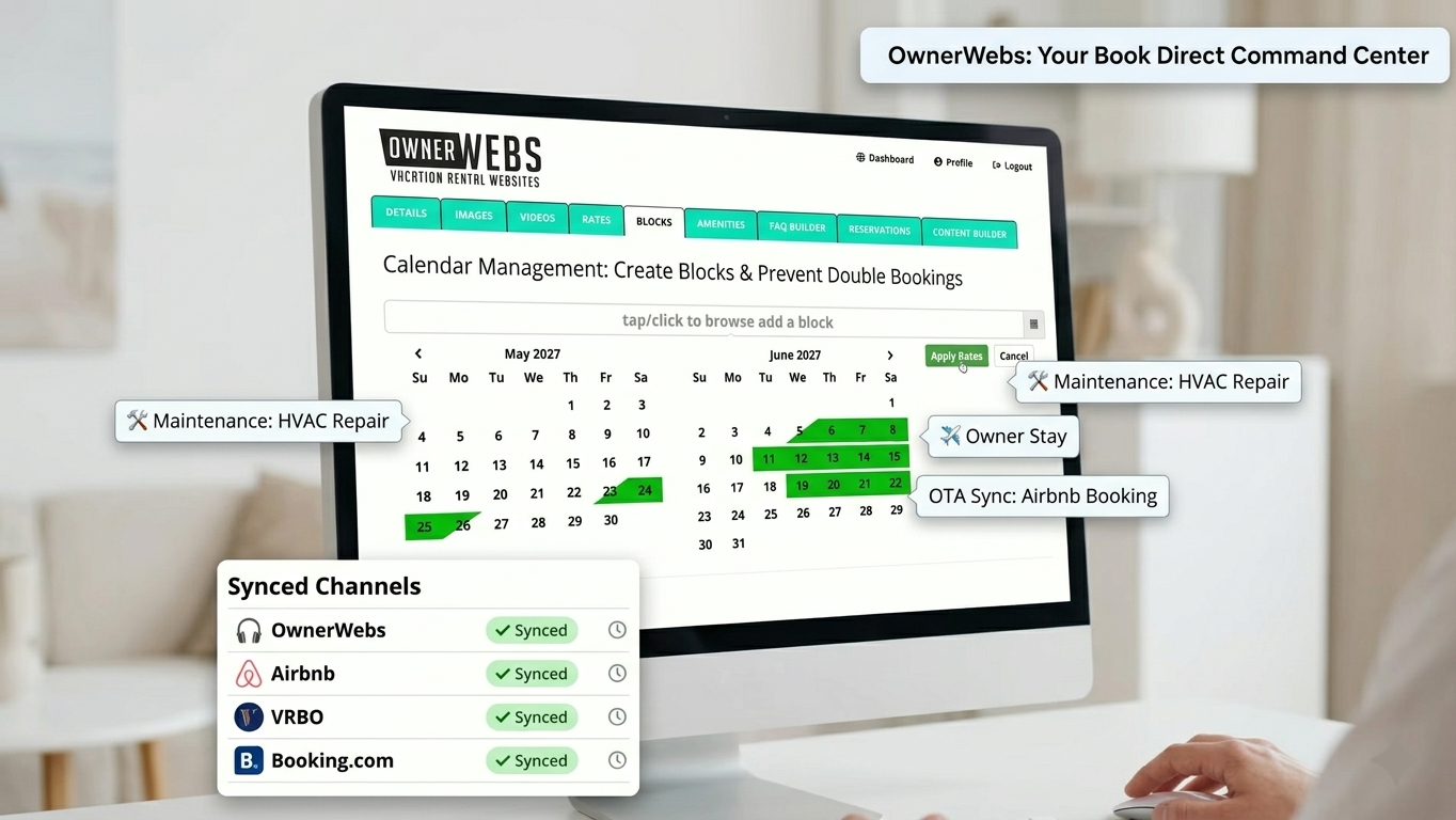 How To Block Dates on your OwnerWebs Reservation Calendar