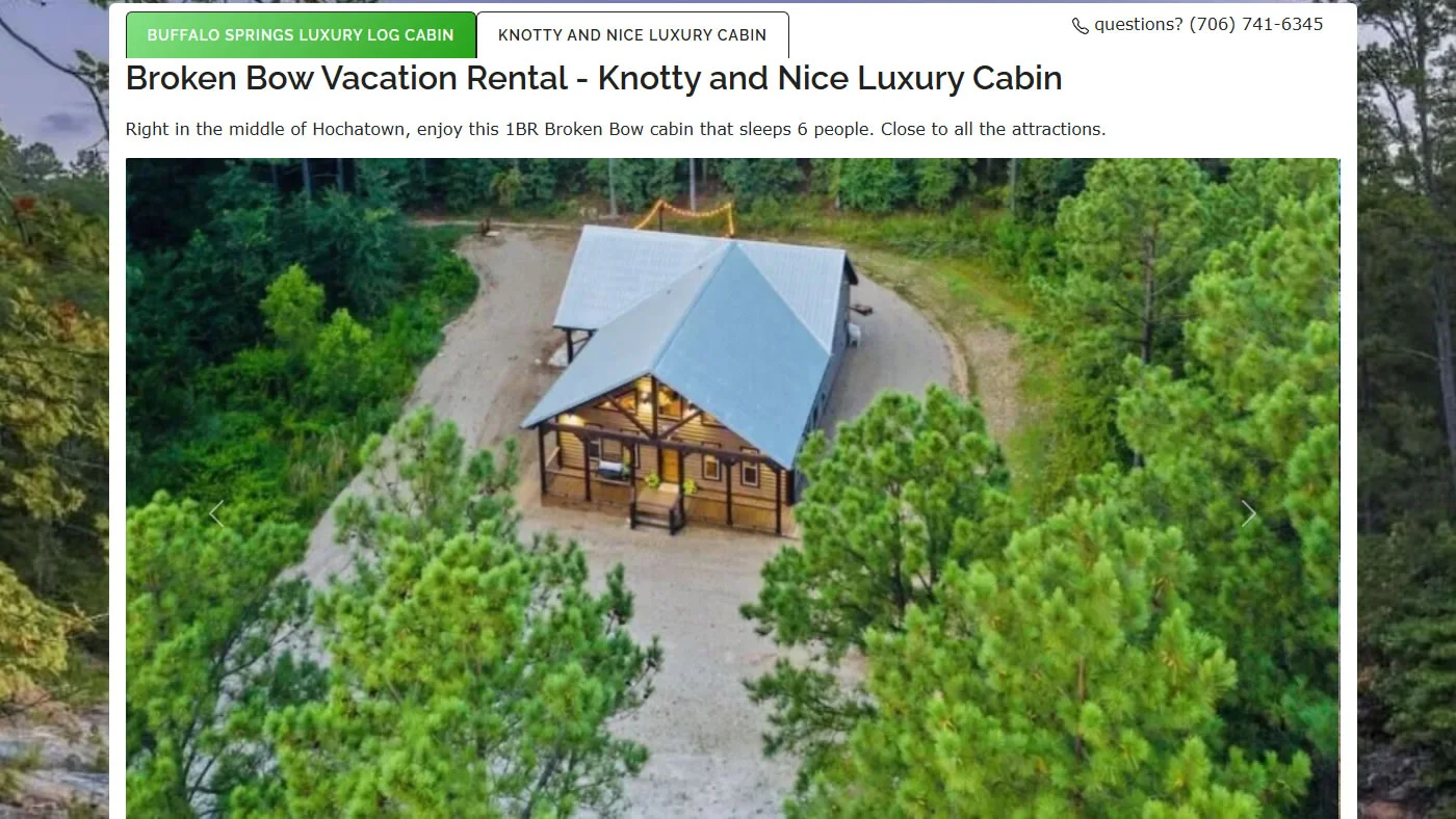Example OwnerWebs Vacation Rental Website Screenshot 3