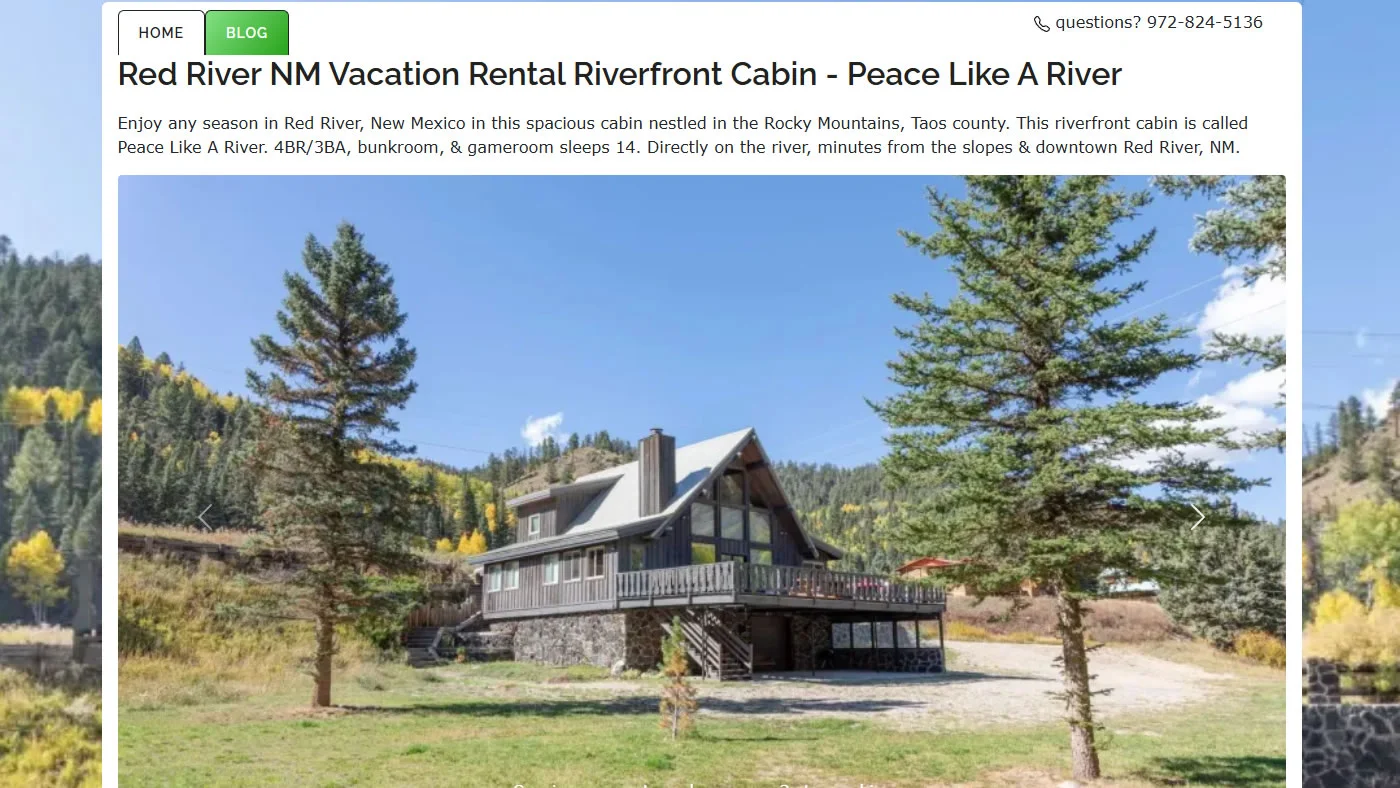 Example OwnerWebs Vacation Rental Website Screenshot 5